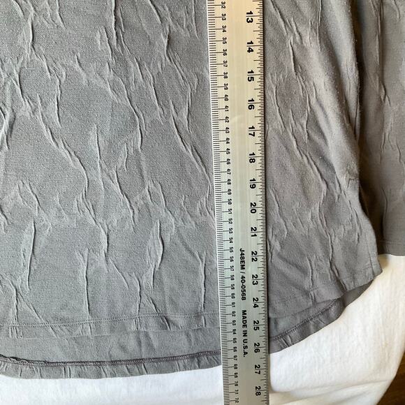 Simply Vera Vera Wang Women Long Sleeve Crewneck Blouse size XS, Gray - Picture 4 of 7